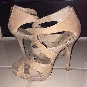 Aldo Nude Strappy High Heels